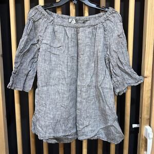 Elegant Gray Off-Shoulder Women's Tunic